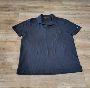 Tommy Hilfiger Polo Shirt Regular Fit Linen Cotton Open Collar Mens Size Medium